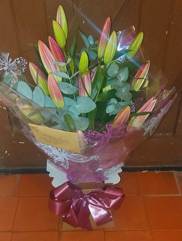 Flowers delivered to customer