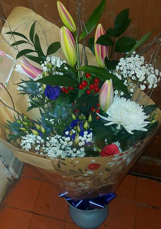 Flowers delivered to customer