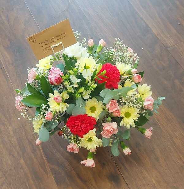 Flowers delivered to customer