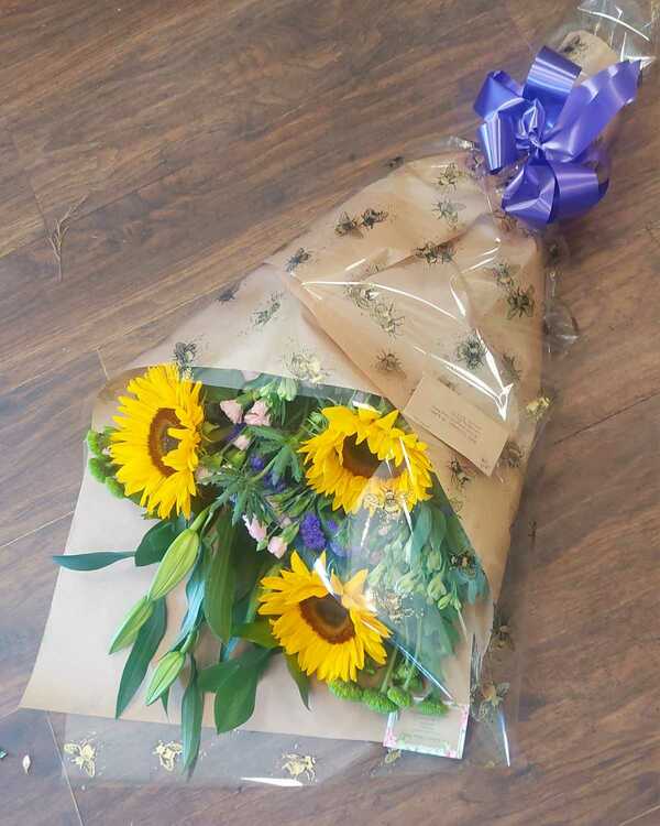 Flowers delivered to customer