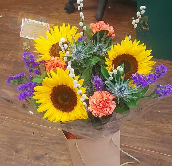Flowers delivered to customer