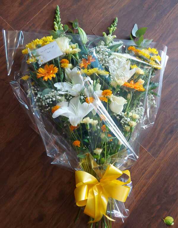 Flowers delivered to customer