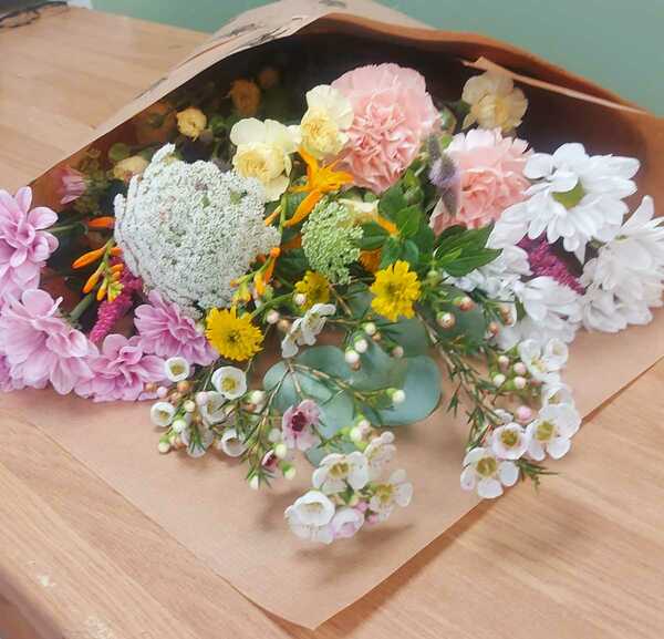 Flowers delivered to customer