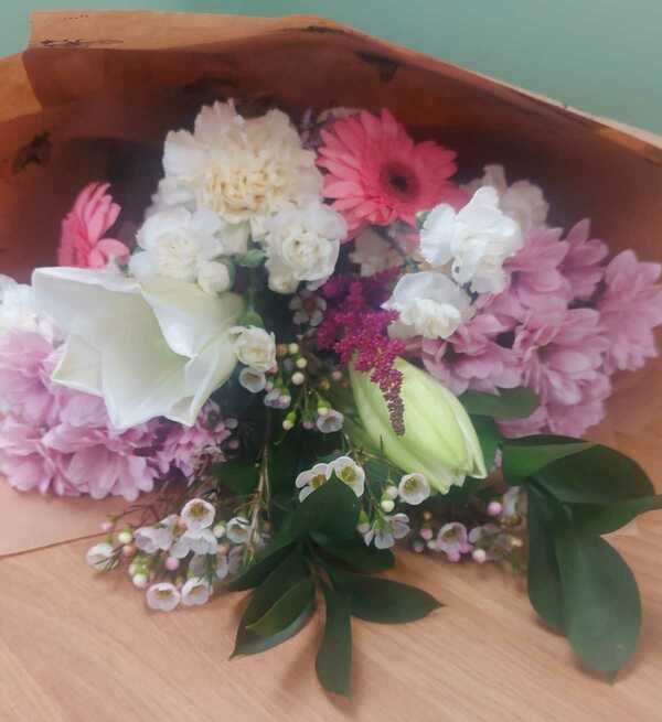 Flowers delivered to customer