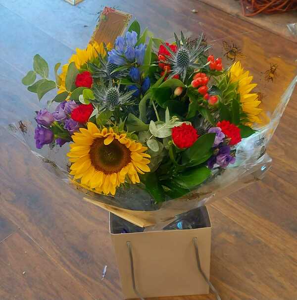 Flowers delivered to customer