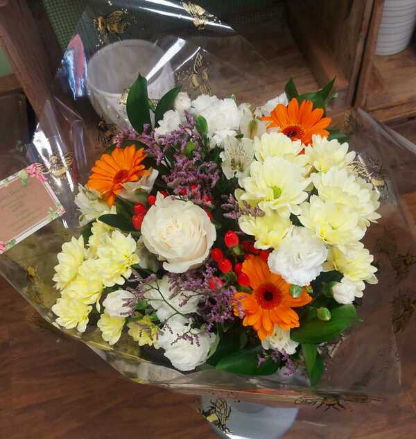 Flowers delivered to customer