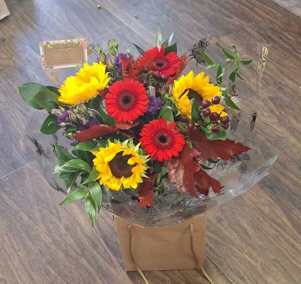 Flowers delivered to customer