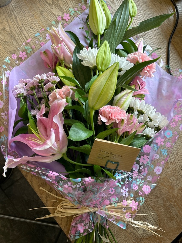 Flowers delivered to customer