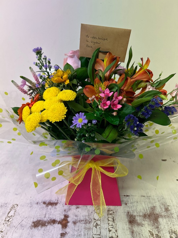Flowers delivered to customer