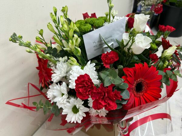 Flowers delivered to customer
