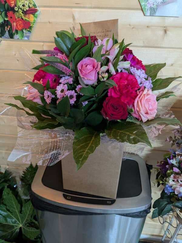 Flowers delivered to customer