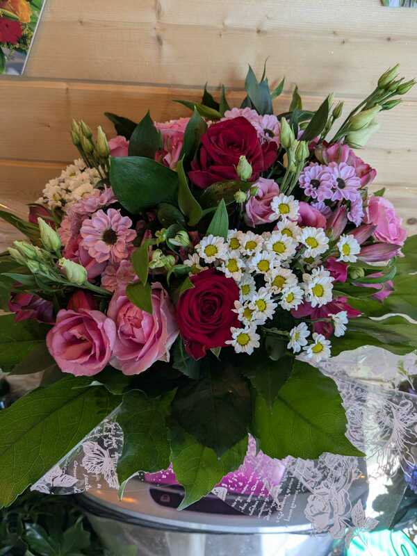 Flowers delivered to customer