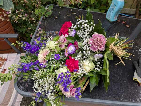 Flowers delivered to customer