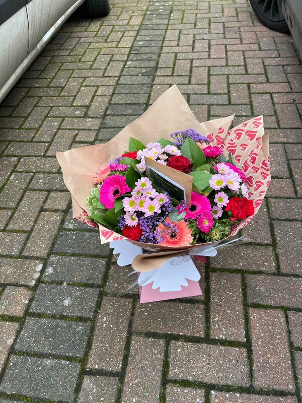 Flowers delivered to customer
