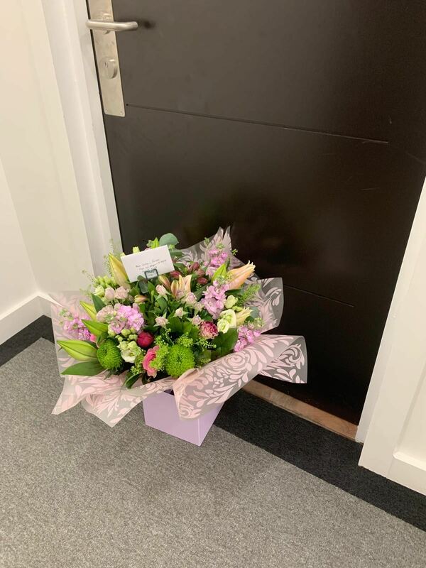 Flowers delivered to customer