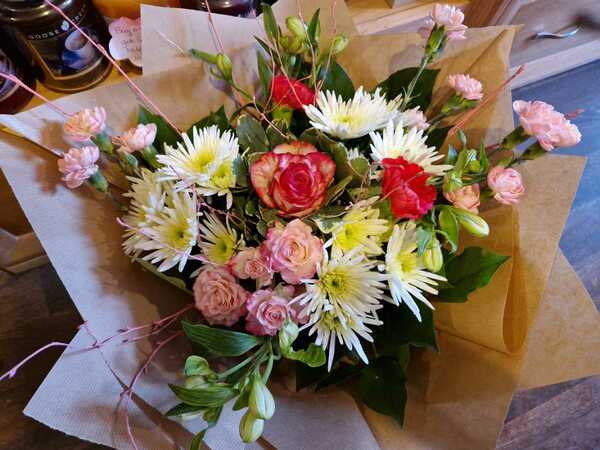 Flowers delivered to customer