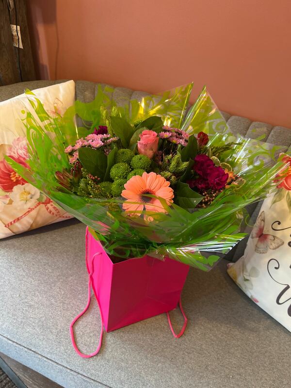 Flowers delivered to customer