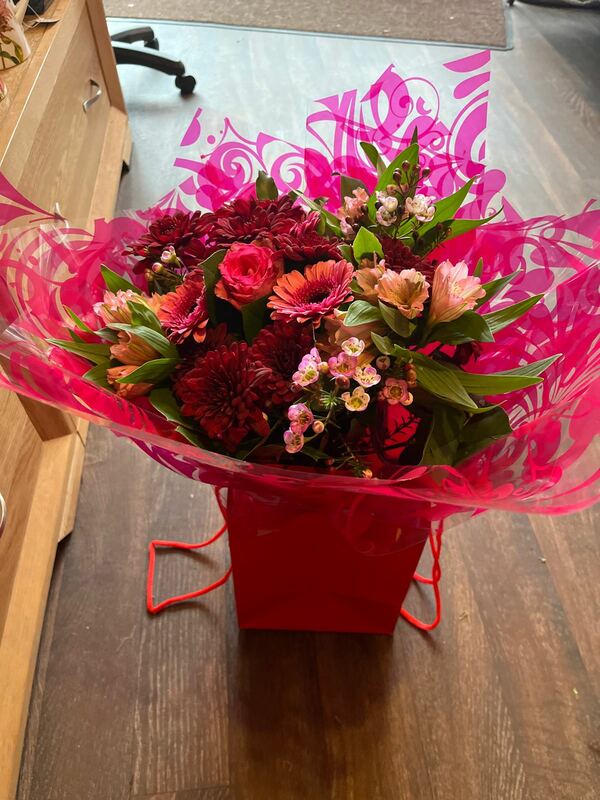 Flowers delivered to customer