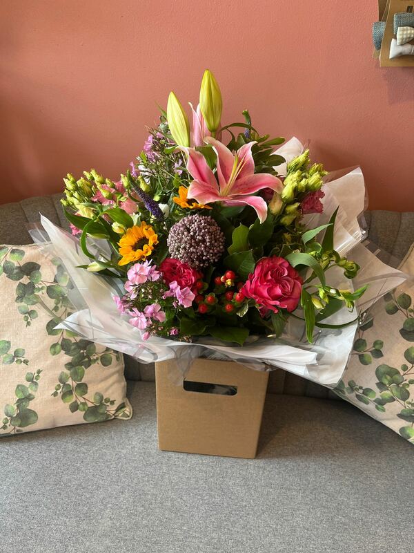 Flowers delivered to customer