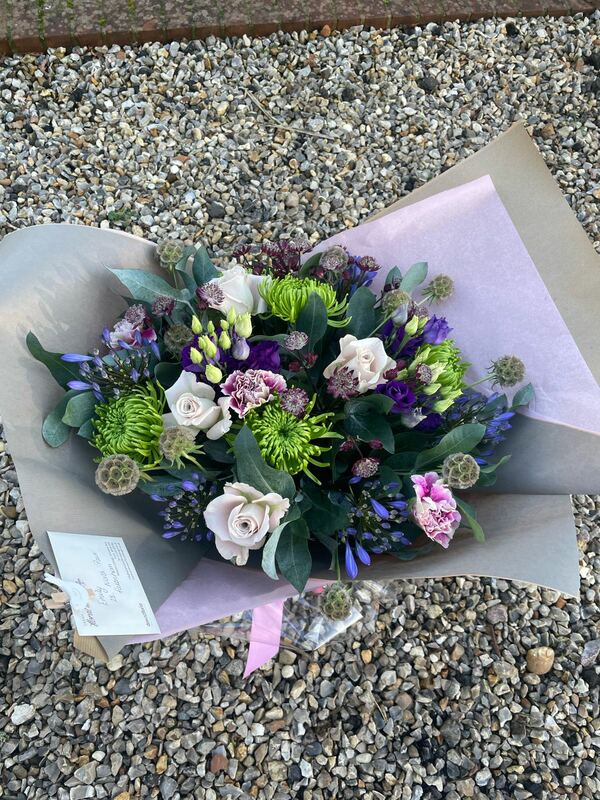 Flowers delivered to customer