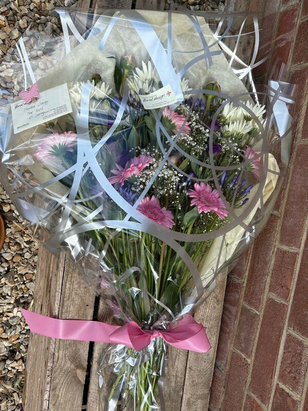 Flowers delivered to customer