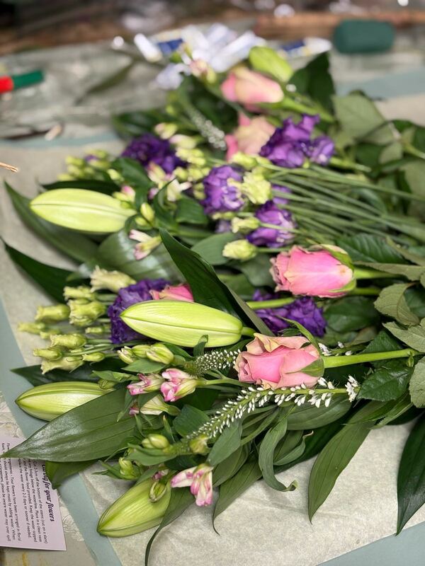 Flowers delivered to customer