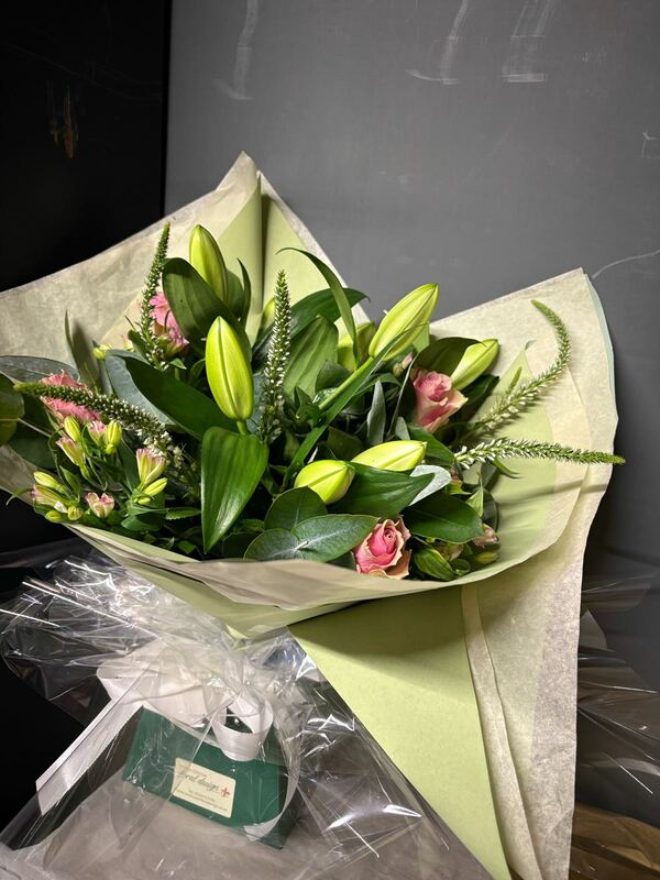 Flowers delivered to customer
