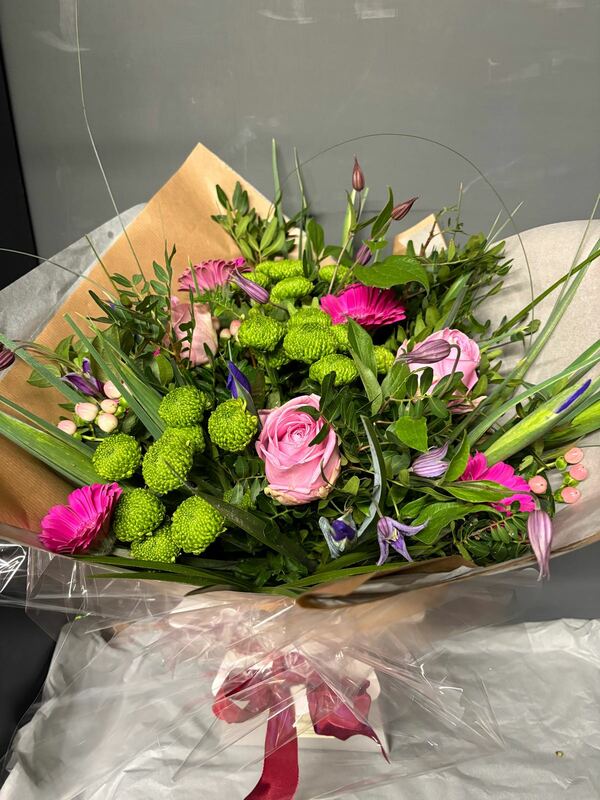 Flowers delivered to customer