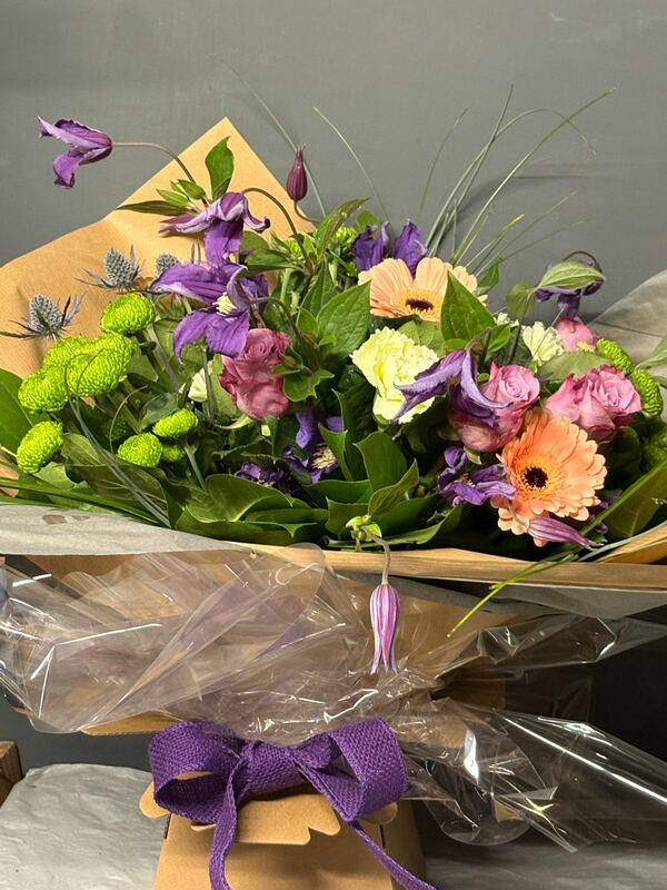 Flowers delivered to customer