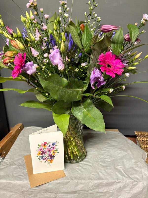 Flowers delivered to customer