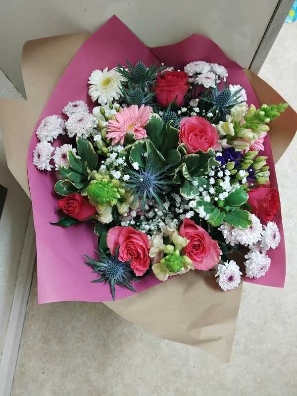 Flowers delivered to customer