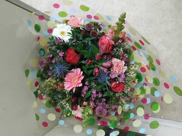 Flowers delivered to customer