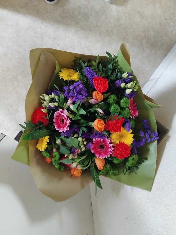 Flowers delivered to customer