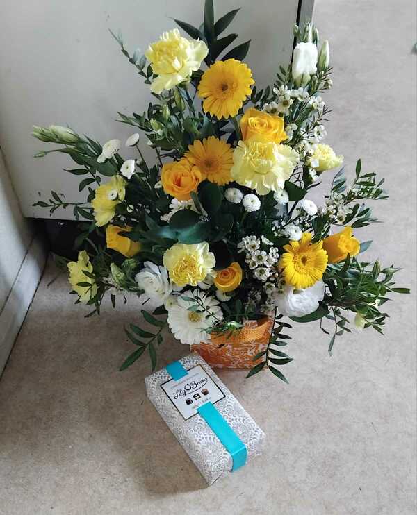 Flowers delivered to customer