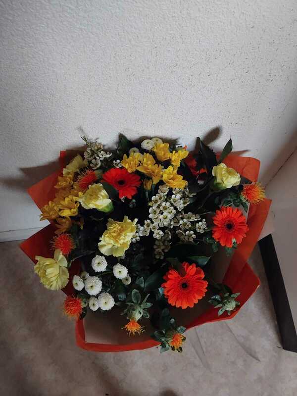 Flowers delivered to customer