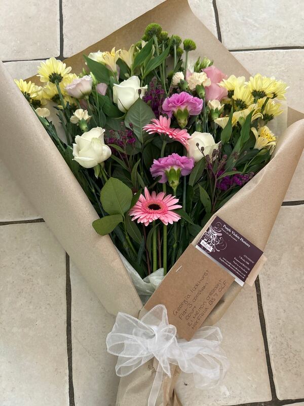 Flowers delivered to customer