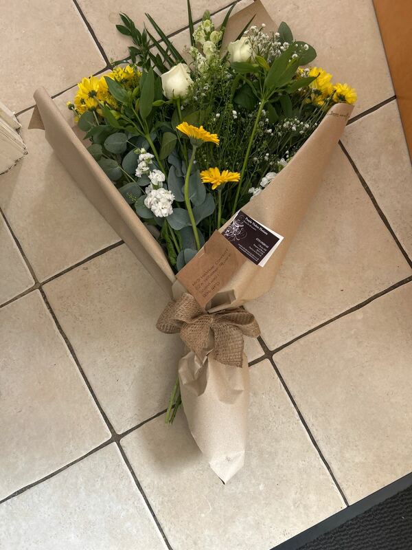 Flowers delivered to customer