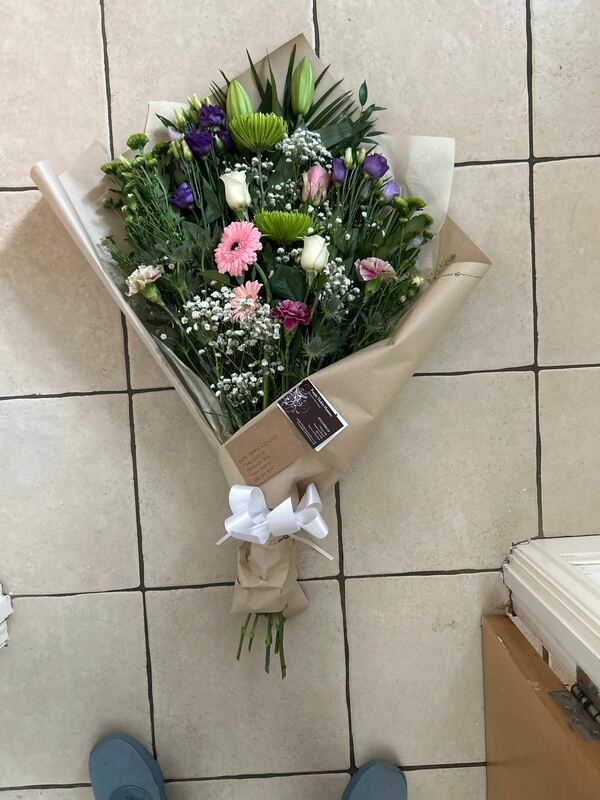 Flowers delivered to customer