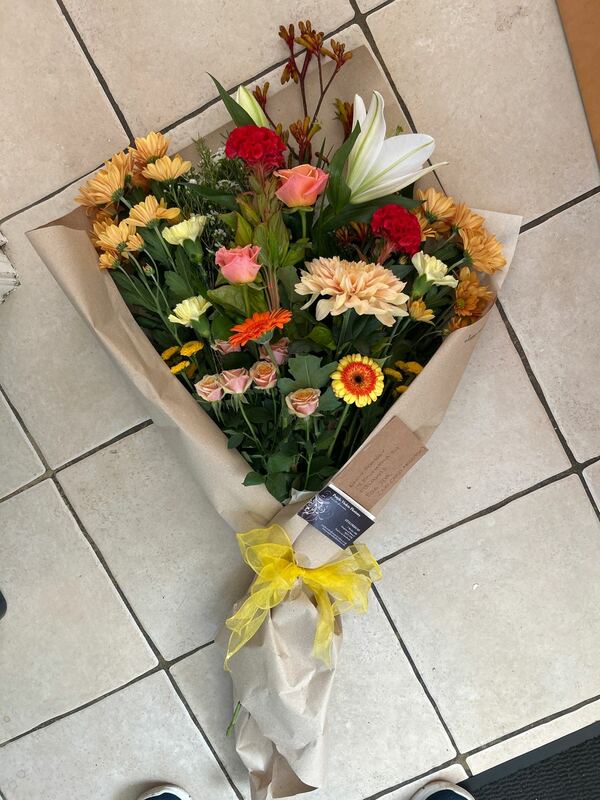 Flowers delivered to customer