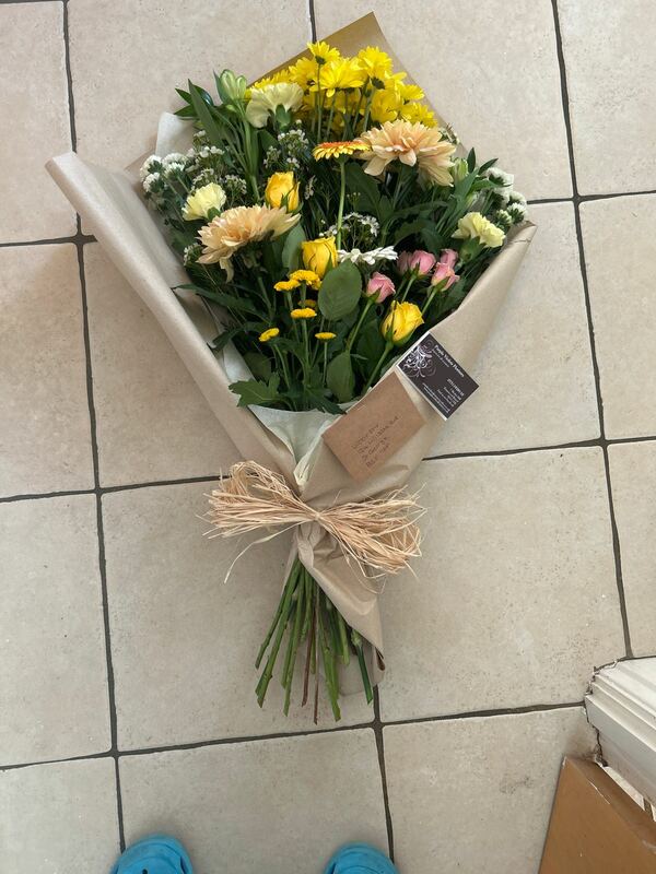 Flowers delivered to customer