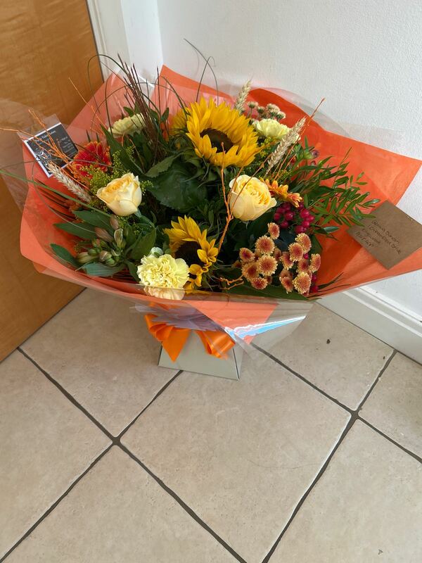 Flowers delivered to customer