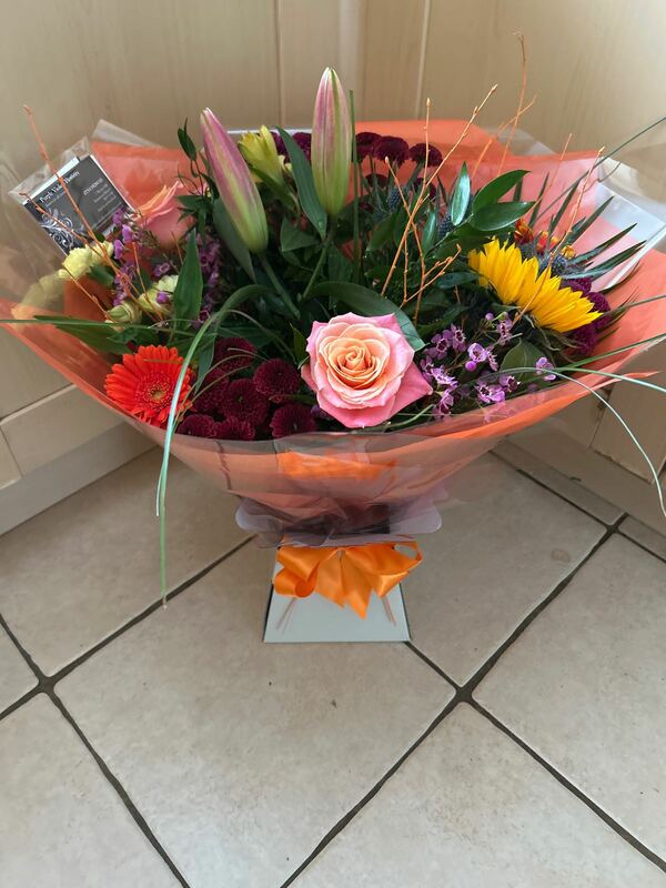 Flowers delivered to customer