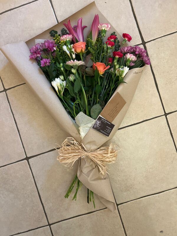 Flowers delivered to customer