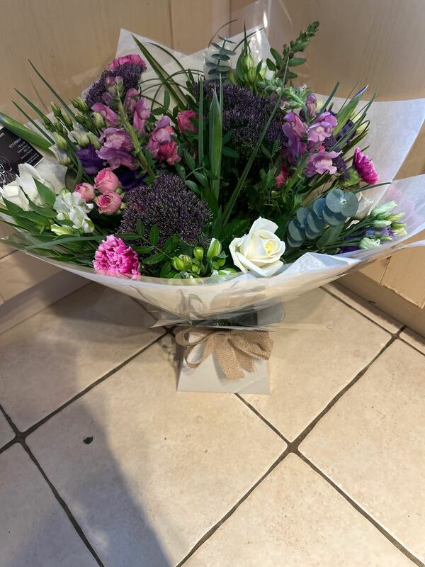 Flowers delivered to customer