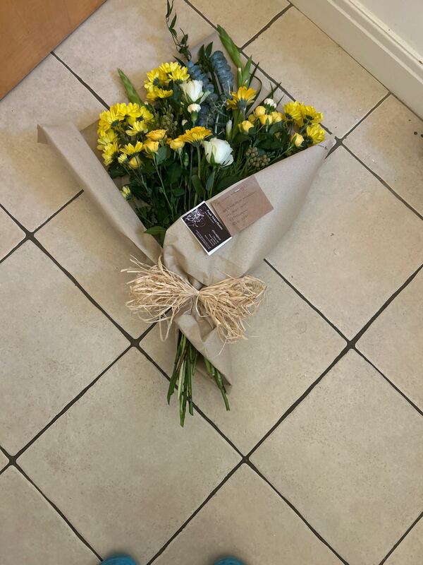 Flowers delivered to customer