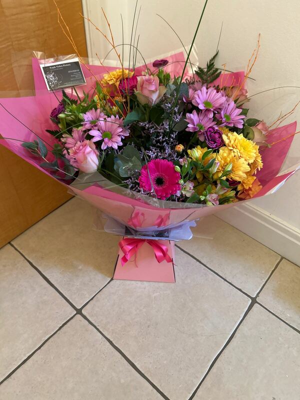 Flowers delivered to customer
