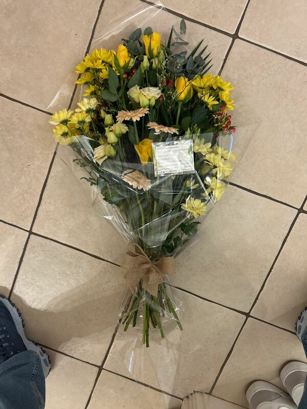 Flowers delivered to customer