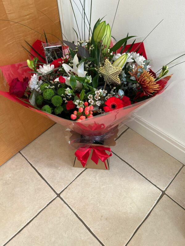 Flowers delivered to customer