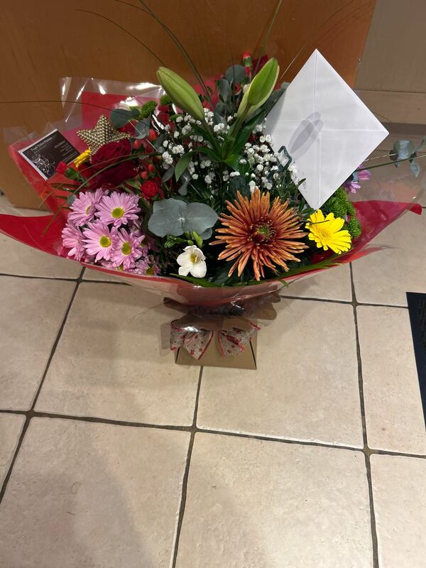 Flowers delivered to customer
