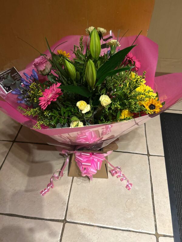 Flowers delivered to customer